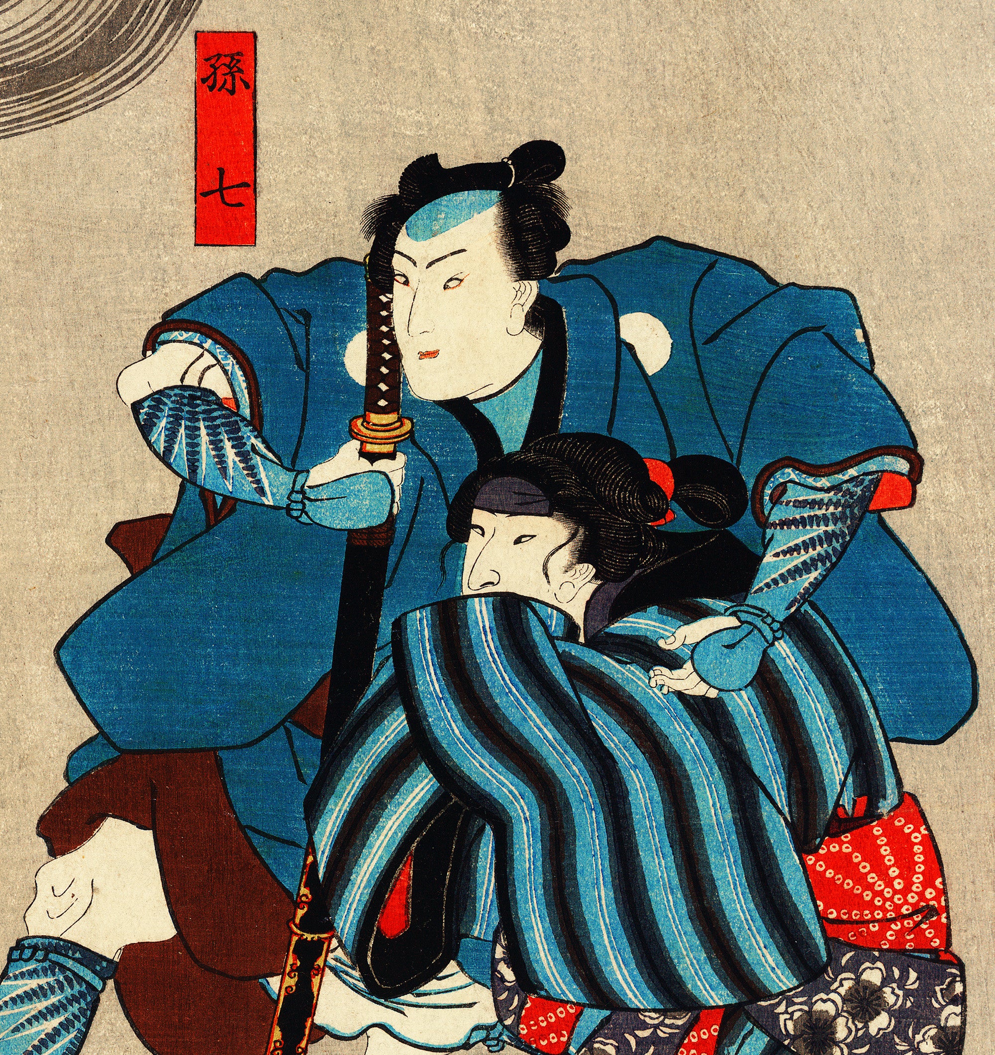 Warriors Campfire, Japanese Fine Art Print, Utagawa Kuniyoshi - GalleryThane.com