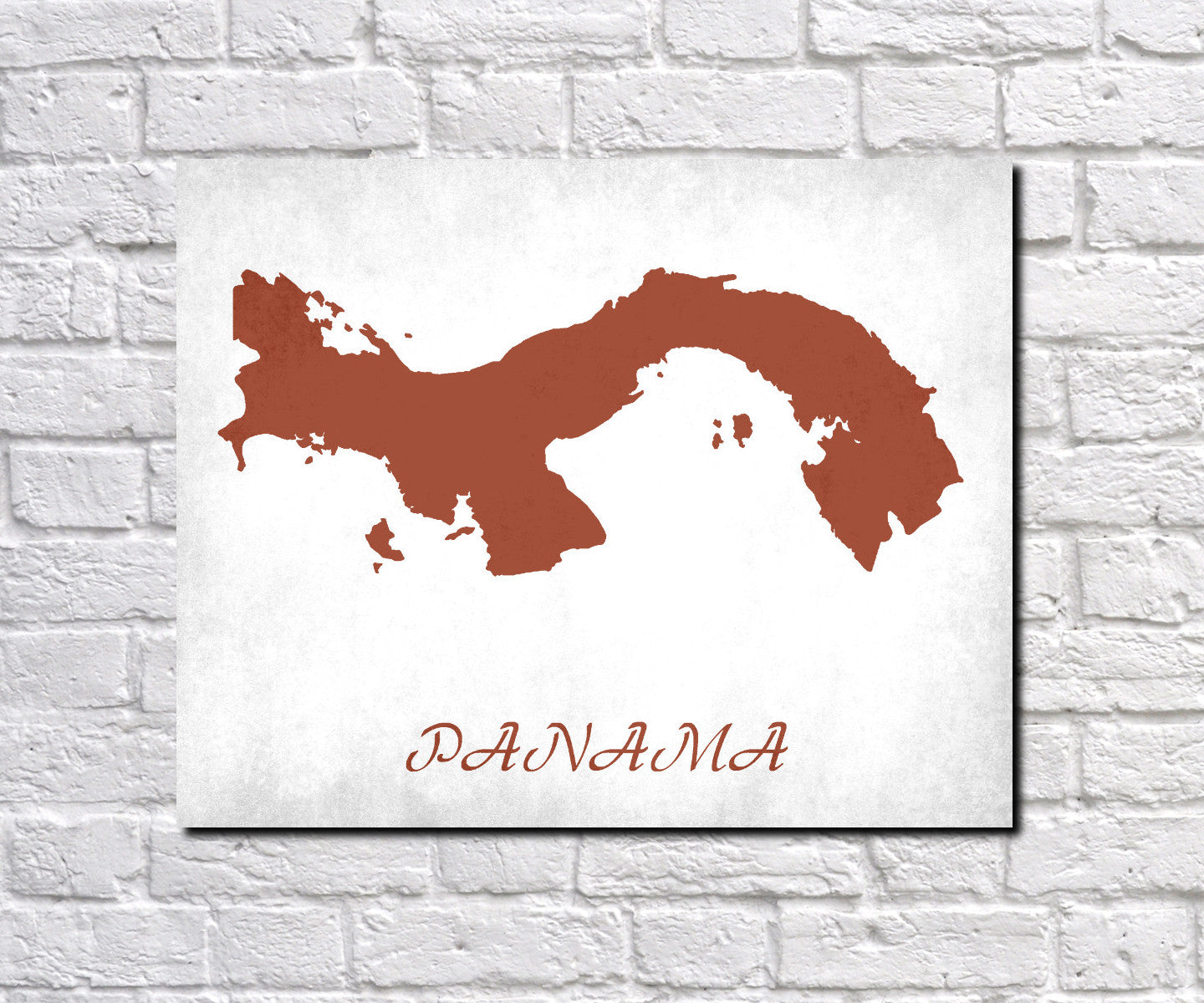 Panama Map Print Outline Wall Map