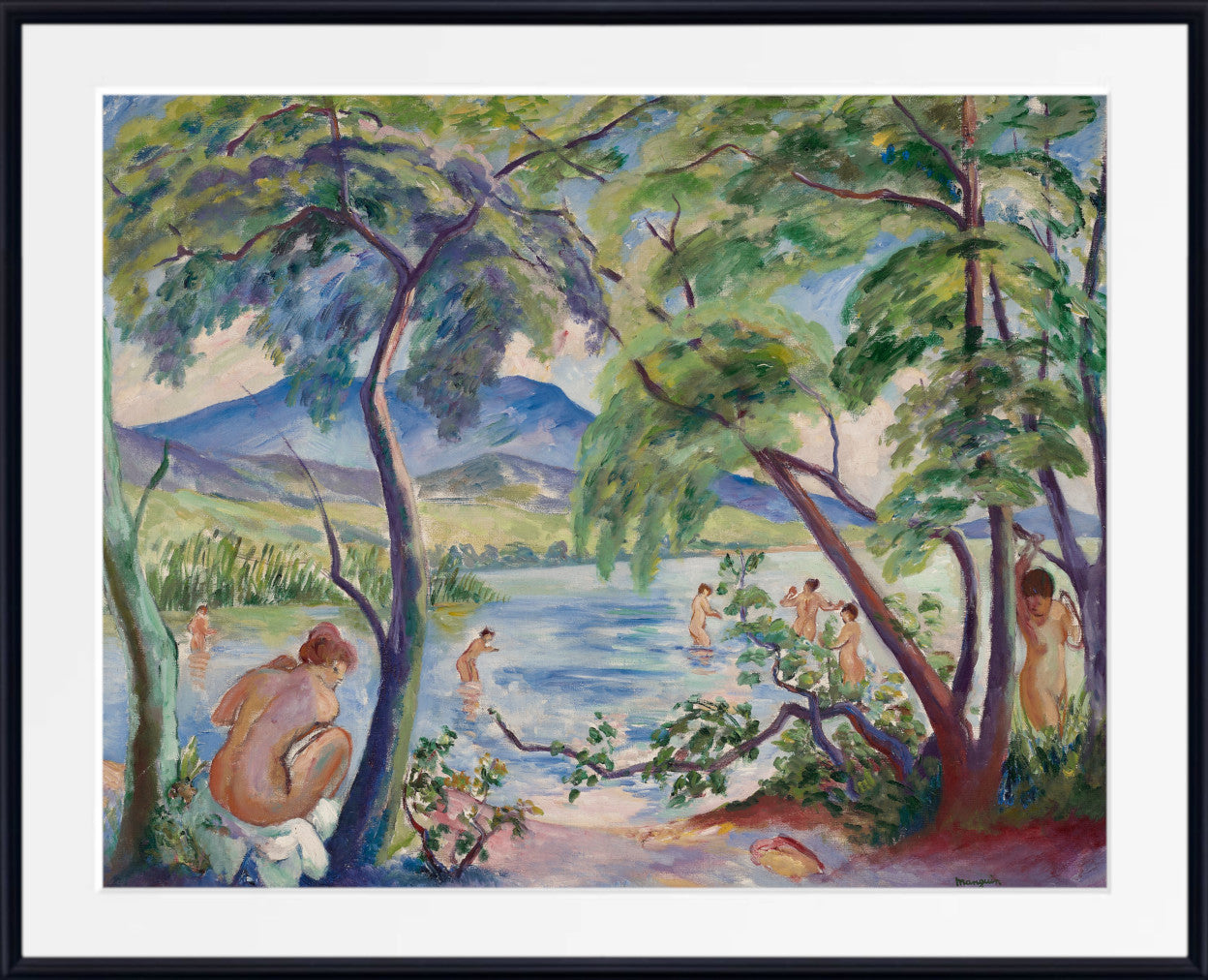 Landscape with bathers, Colombier, Henri Manguin, Paysage aux baigneuses, Colombier