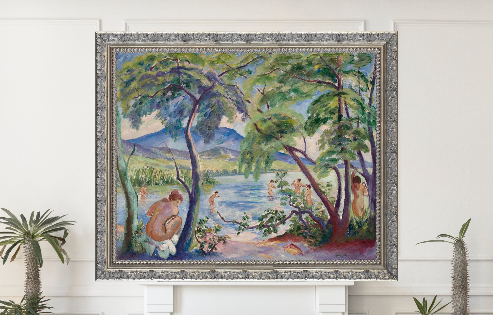 Landscape with bathers, Colombier, Henri Manguin, Paysage aux baigneuses, Colombier