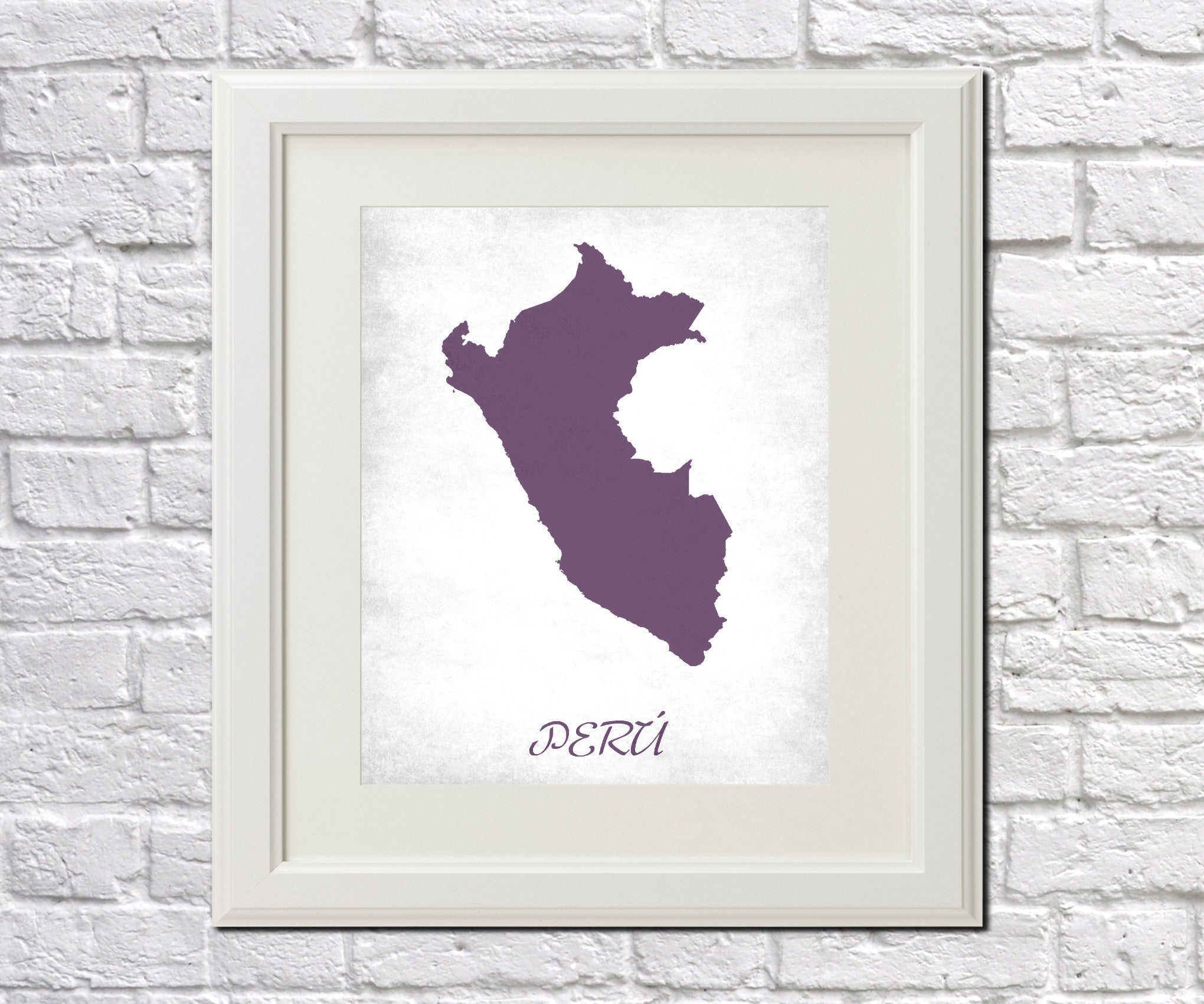 Peru Map Print Outline Wall Map
