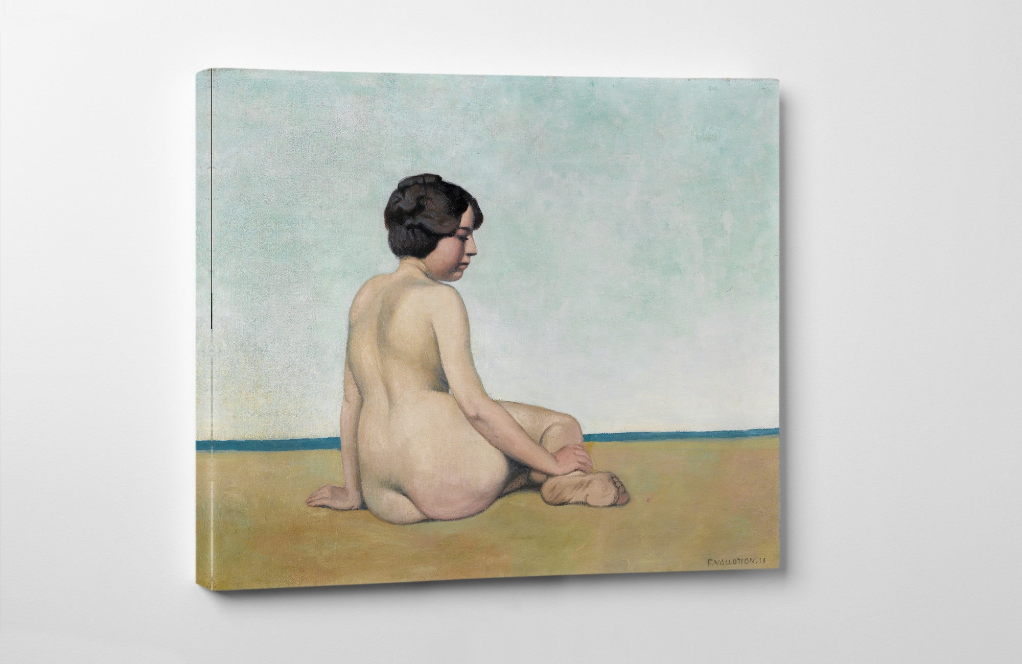 Little bather sitting on the sand, Félix Vallotton