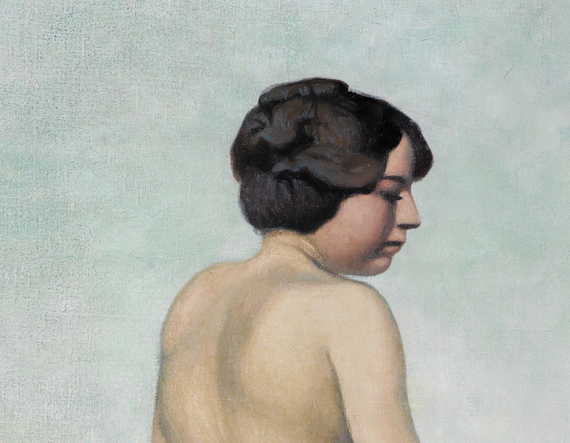 Little bather sitting on the sand, Félix Vallotton