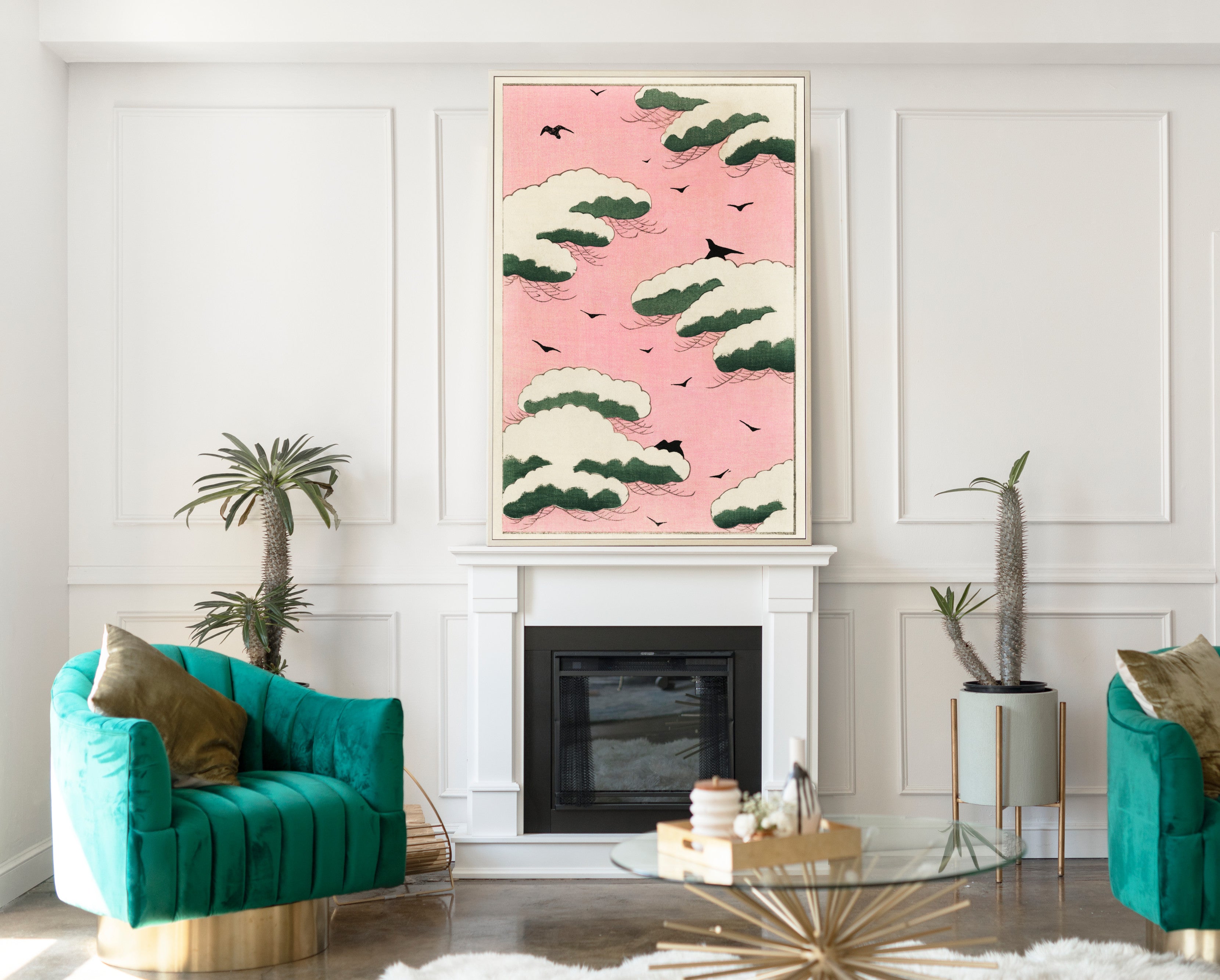 Pink Sky, Japanese illustration, Watanabe Shōtei Print
