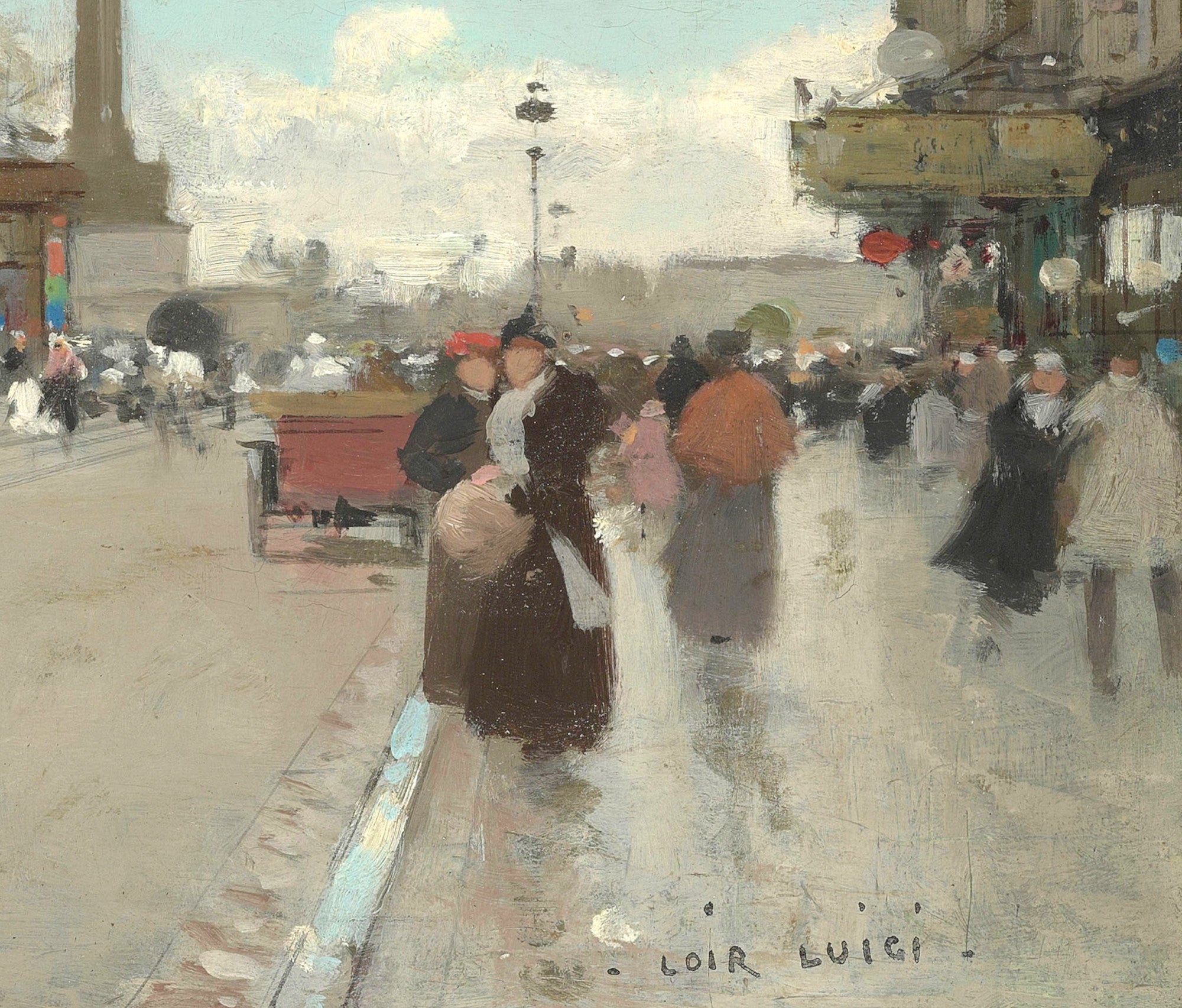 Luigi Loir Fine Art Print: Place de la Bastille, Paris