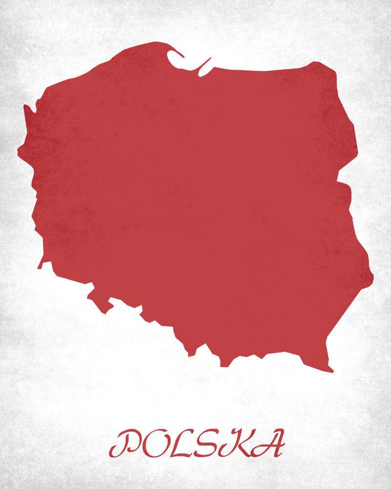 Poland Map Print Outline Wall Map