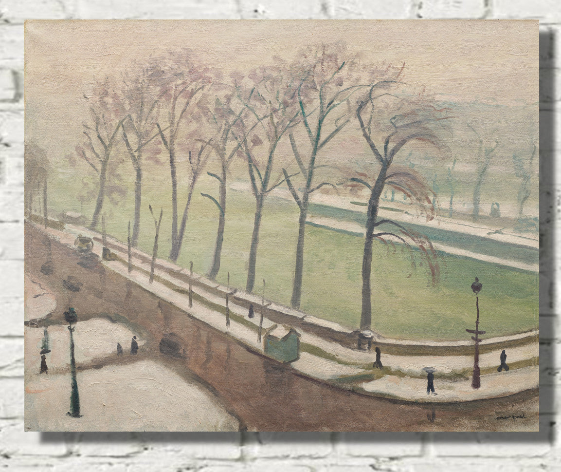 Pont-Neuf under the snow, Albert Marquet, Paris Landscape
