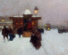 Luigi Loir Fine Art Print: Paris, Porte Maillot ; Snow at Night