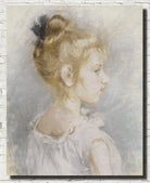 Berthe Morisot, French Fine Art Print : Portrait de Blanche Pontillon
