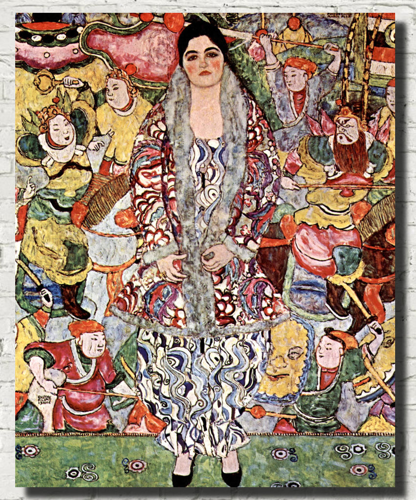Gustav Klimty Fine Art Print, Portrait of Friederike Maria Beer