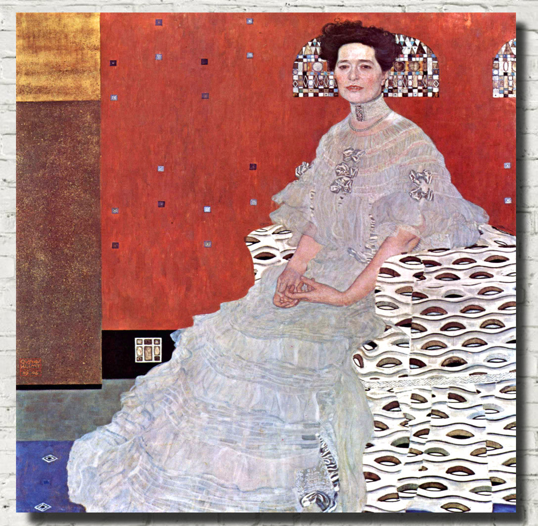 Gustav Klimt Fine Art Print, Portrait of Fritza Riedler