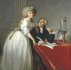 Jacques-Louis David Fine Art Print : Portrait of Monsieur de Lavoisier and his Wife, chemist Marie-Anne Pierrette Paulze