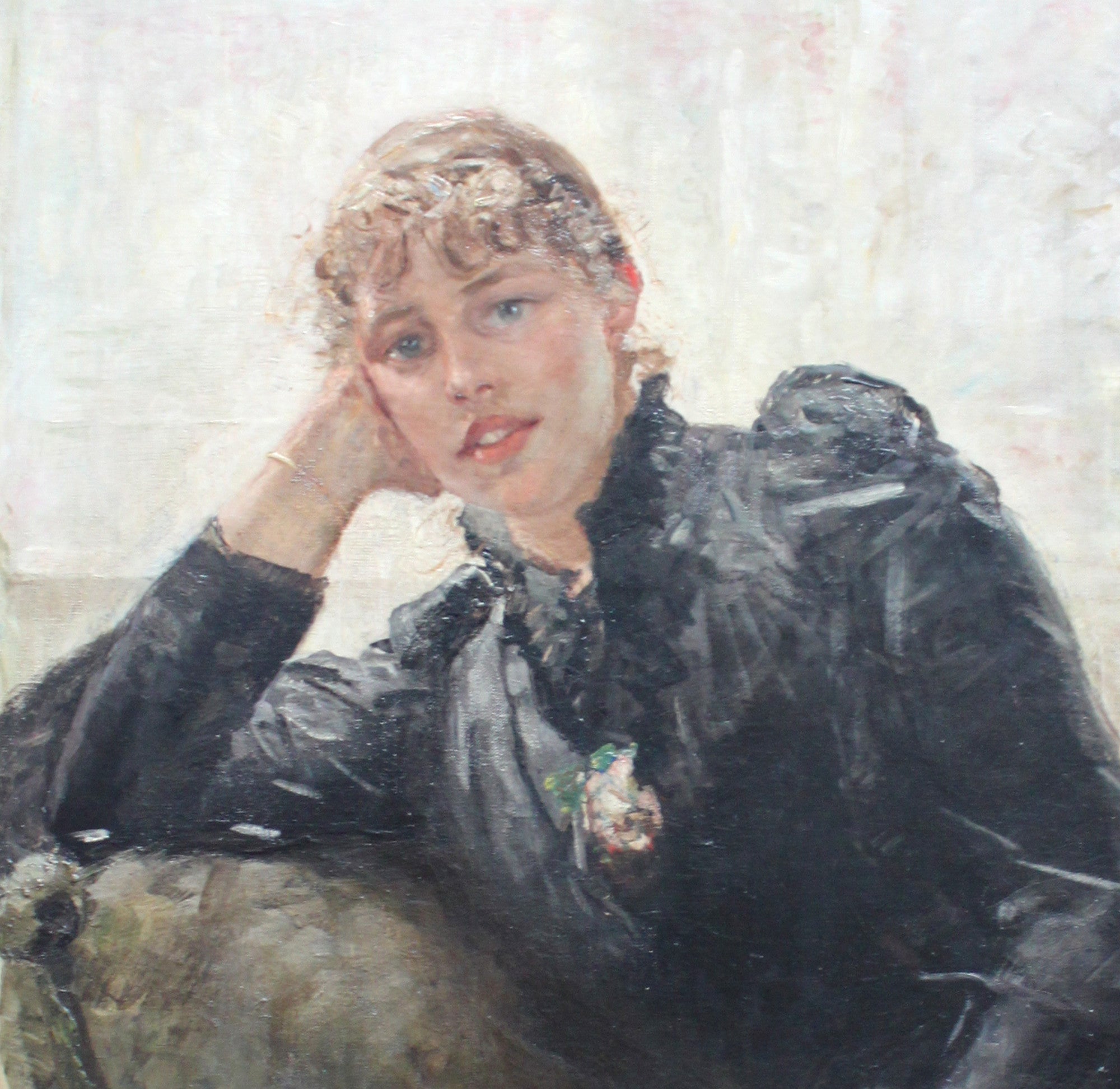 Fritz von Uhde Fine Art Print : Portrait of Therese Karl