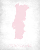 Portugal Map Print Outline Wall Map
