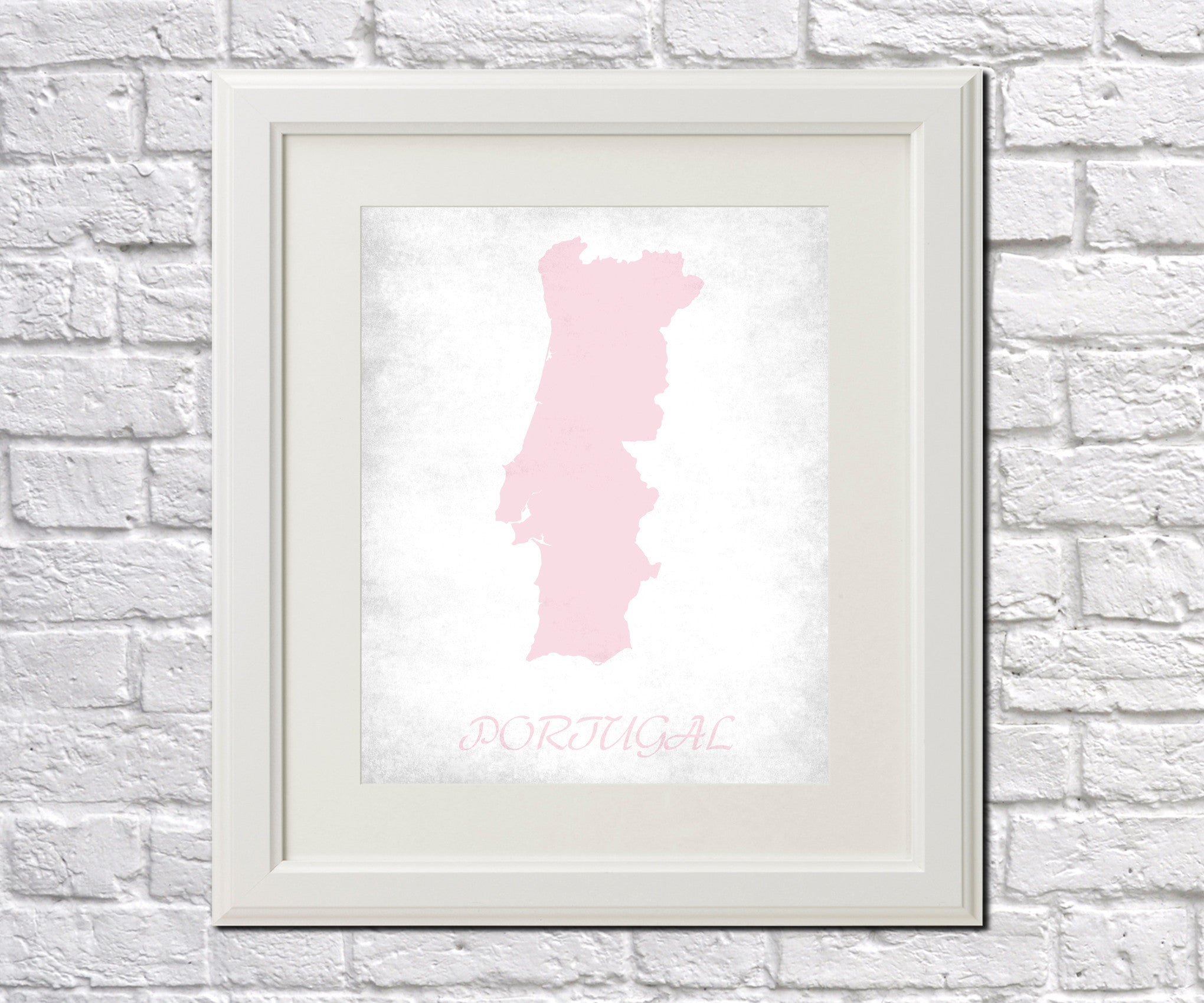 Portugal Map Print Outline Wall Map