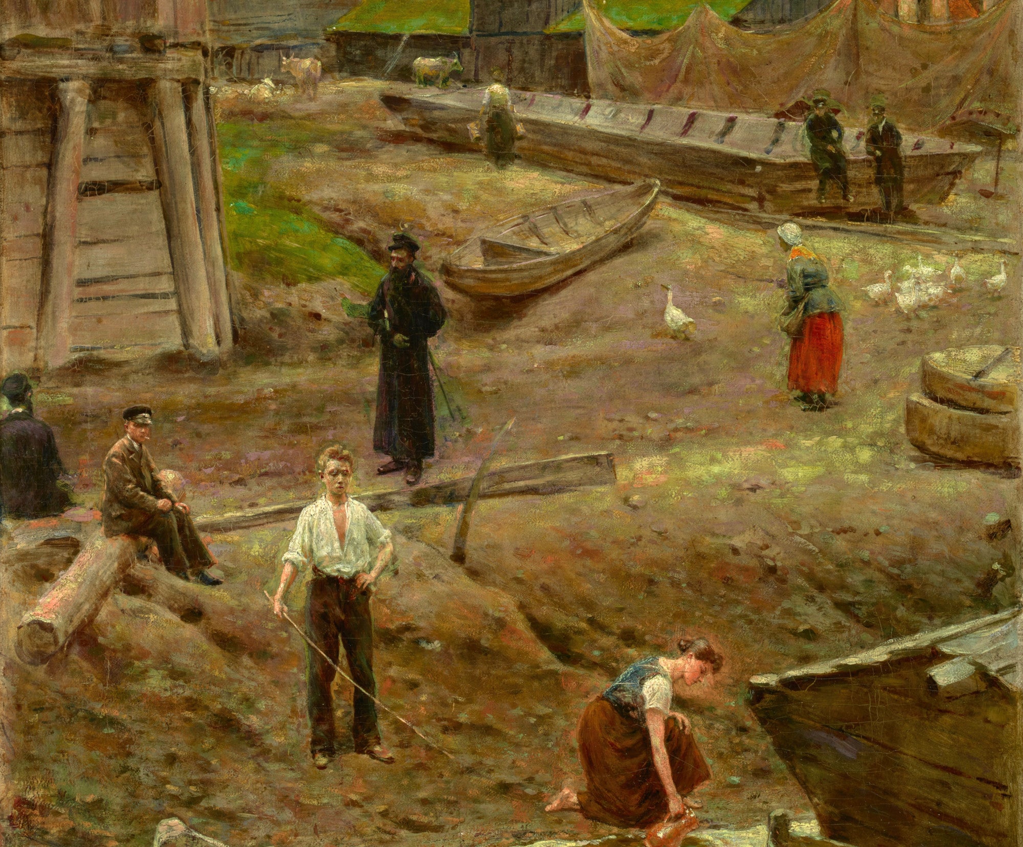 Powiśle (Bank of the Vistula in Warsaw), Aleksander Gierymski Fine Art Print