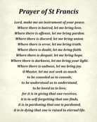 Prayer Of Saint Francis, Religious Typography Print