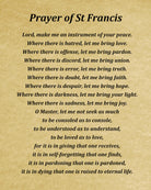Prayer Of Saint Francis, Religious Typography Print