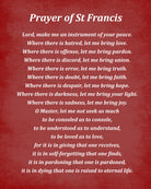 Prayer Of Saint Francis, Religious Typography Print