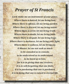 Prayer Of Saint Francis, Religious Typography Print