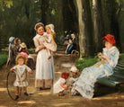 Mihály Munkácsy Fine Art Print, Promenade in the Parc Monceau