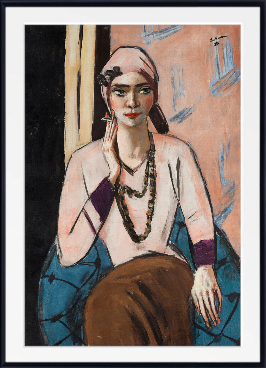 Max Beckmann, Portrait of Quappi in Pink - New Objectivity
