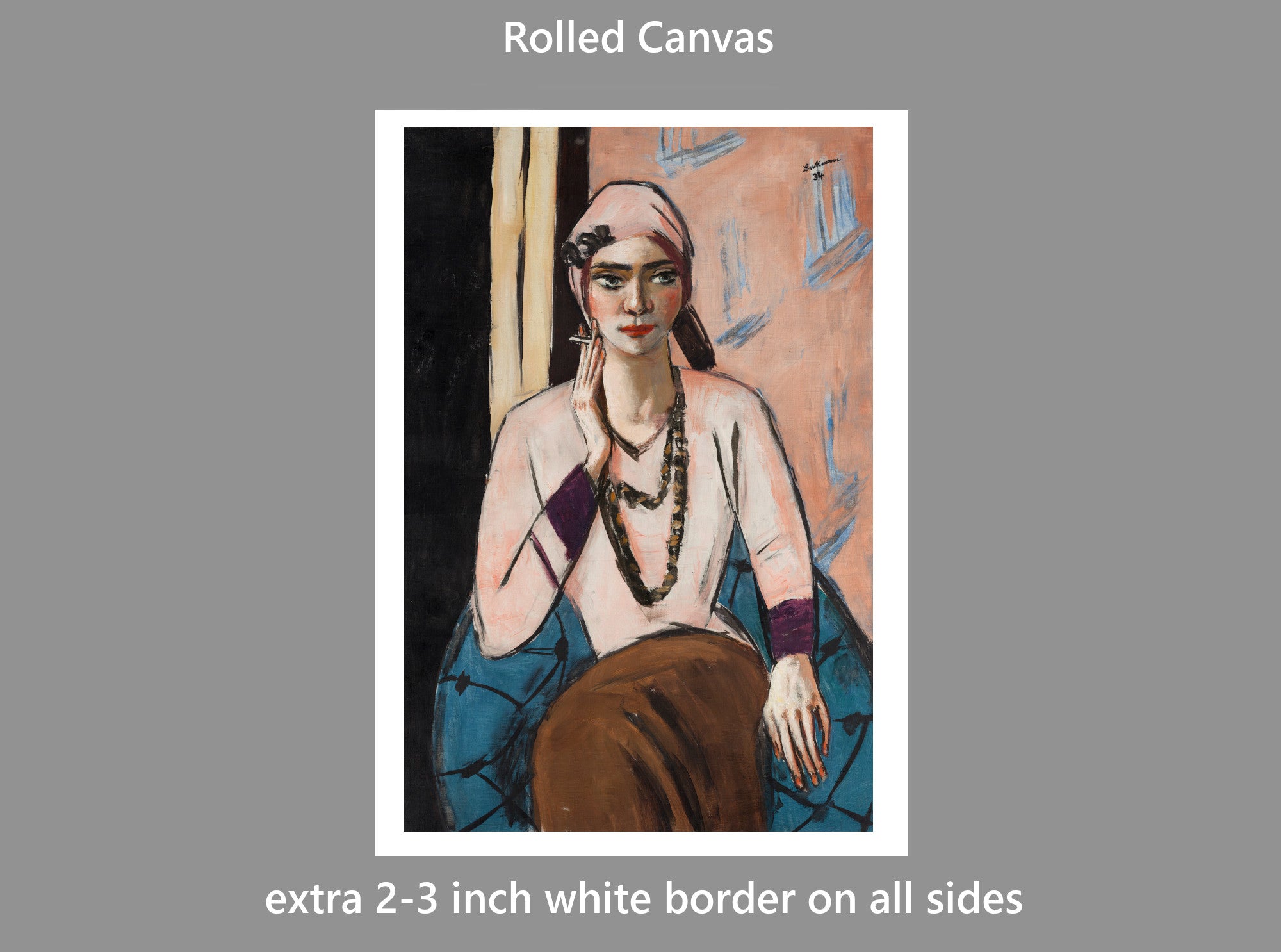 Max Beckmann, Portrait of Quappi in Pink - New Objectivity