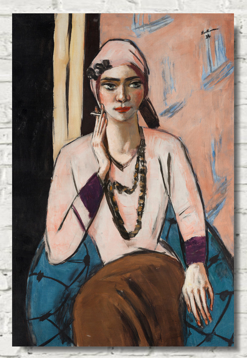 Max Beckmann, Portrait of Quappi in Pink - New Objectivity