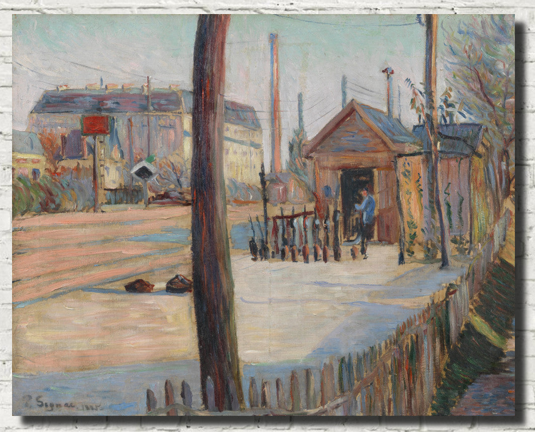 Paul Signac Fine Art Print, Railway junction near Bois-Colombes