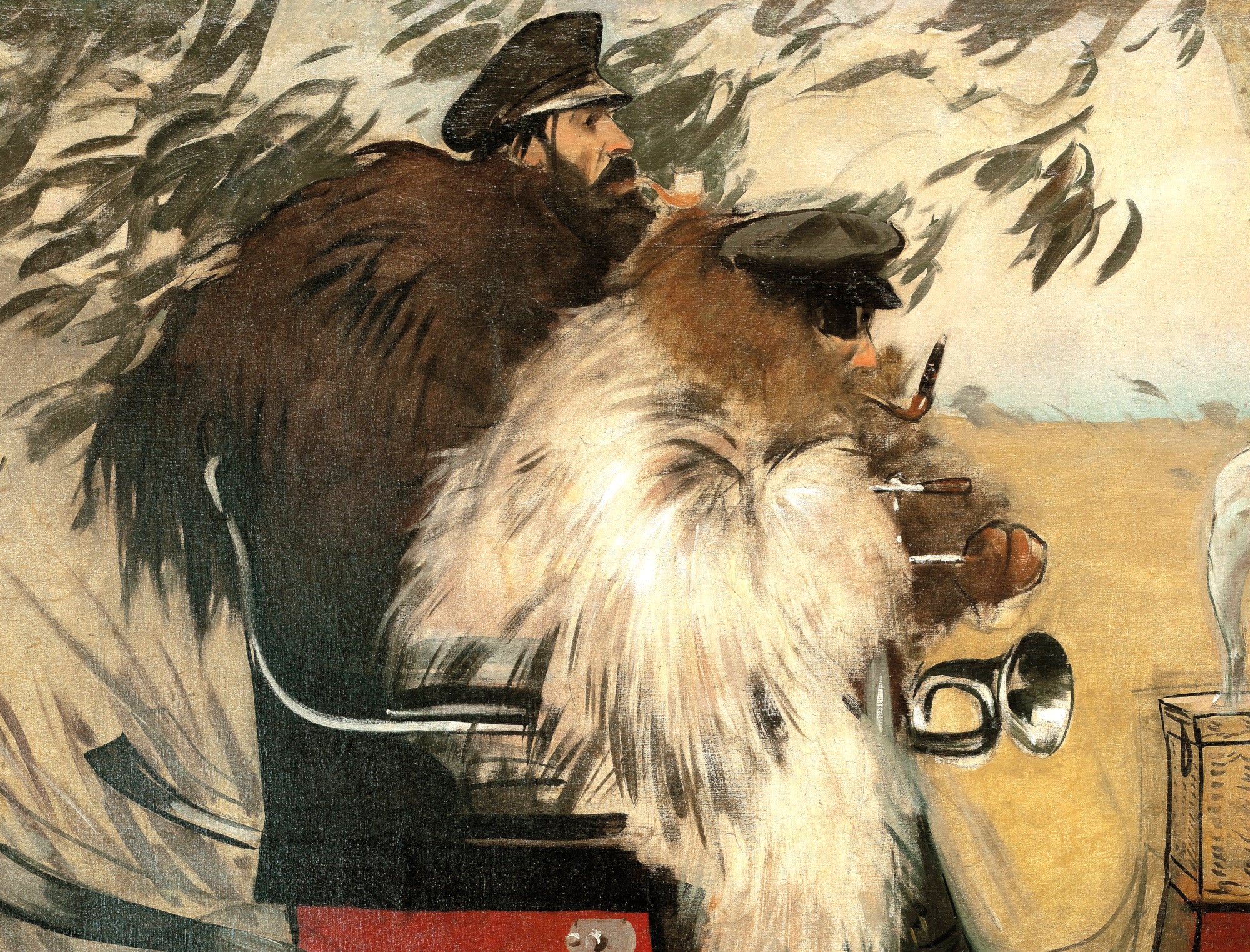 Ramon Casas Fine Art Print, Ramon Casas and Pere Romeu in an Automobile