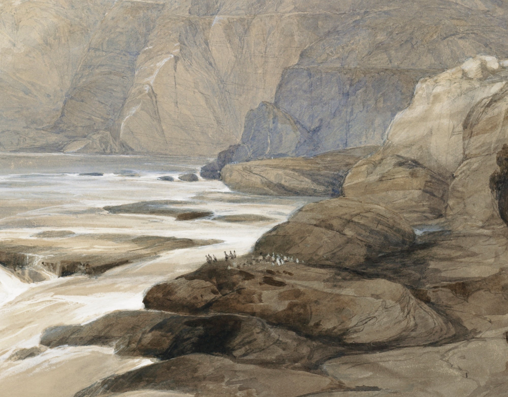 Ras-el Abiad, coast of Syria, David Roberts Fine Art Print