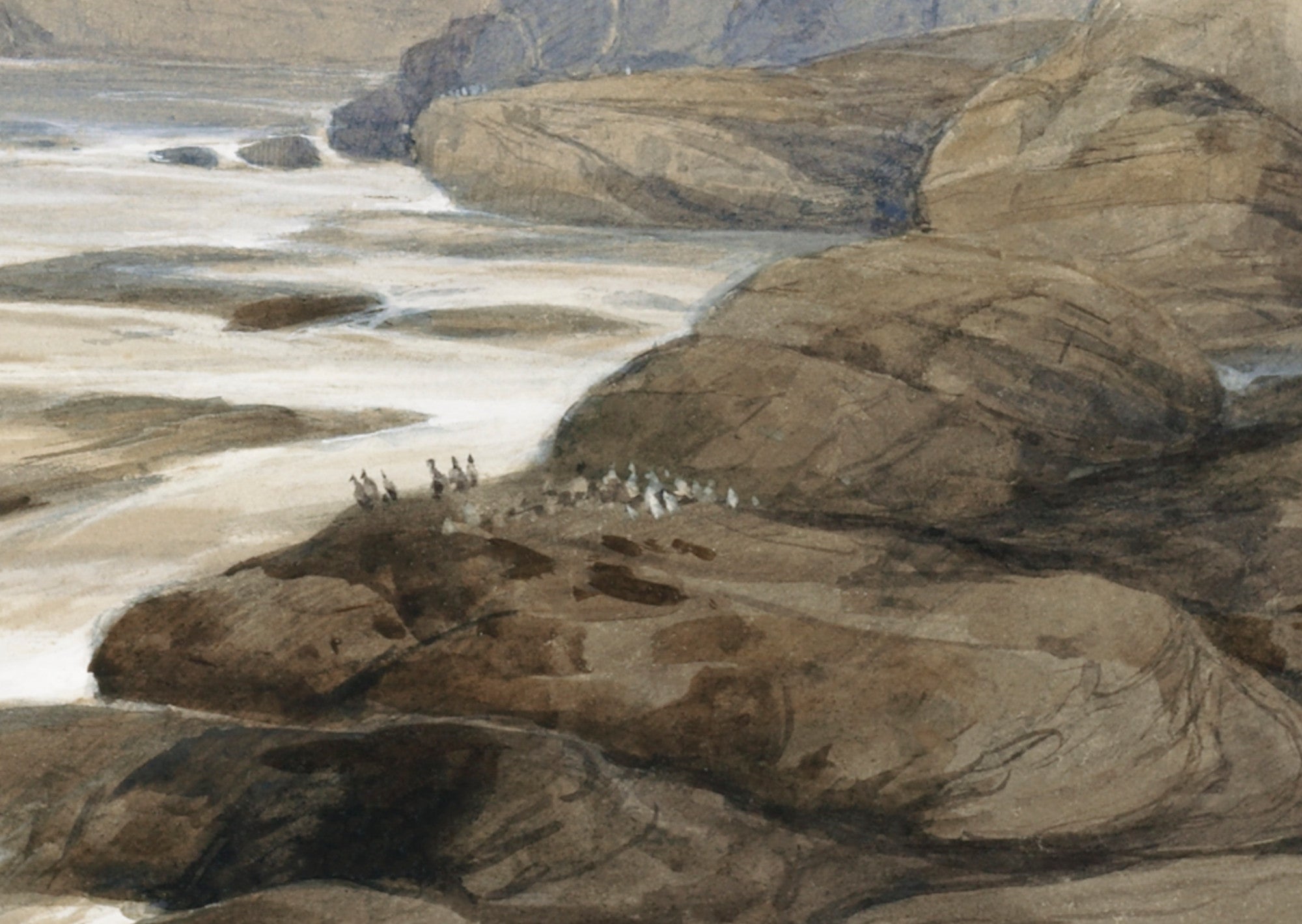 Ras-el Abiad, coast of Syria, David Roberts Fine Art Print