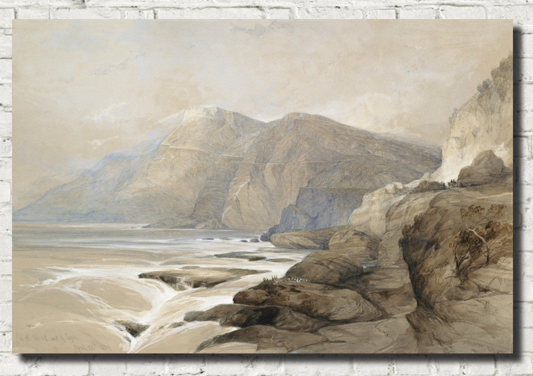 Ras-el Abiad, coast of Syria, David Roberts Fine Art Print