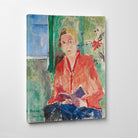 Woman Reading with Red Jacket, Oskar Moll