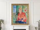Woman Reading with Red Jacket, Oskar Moll