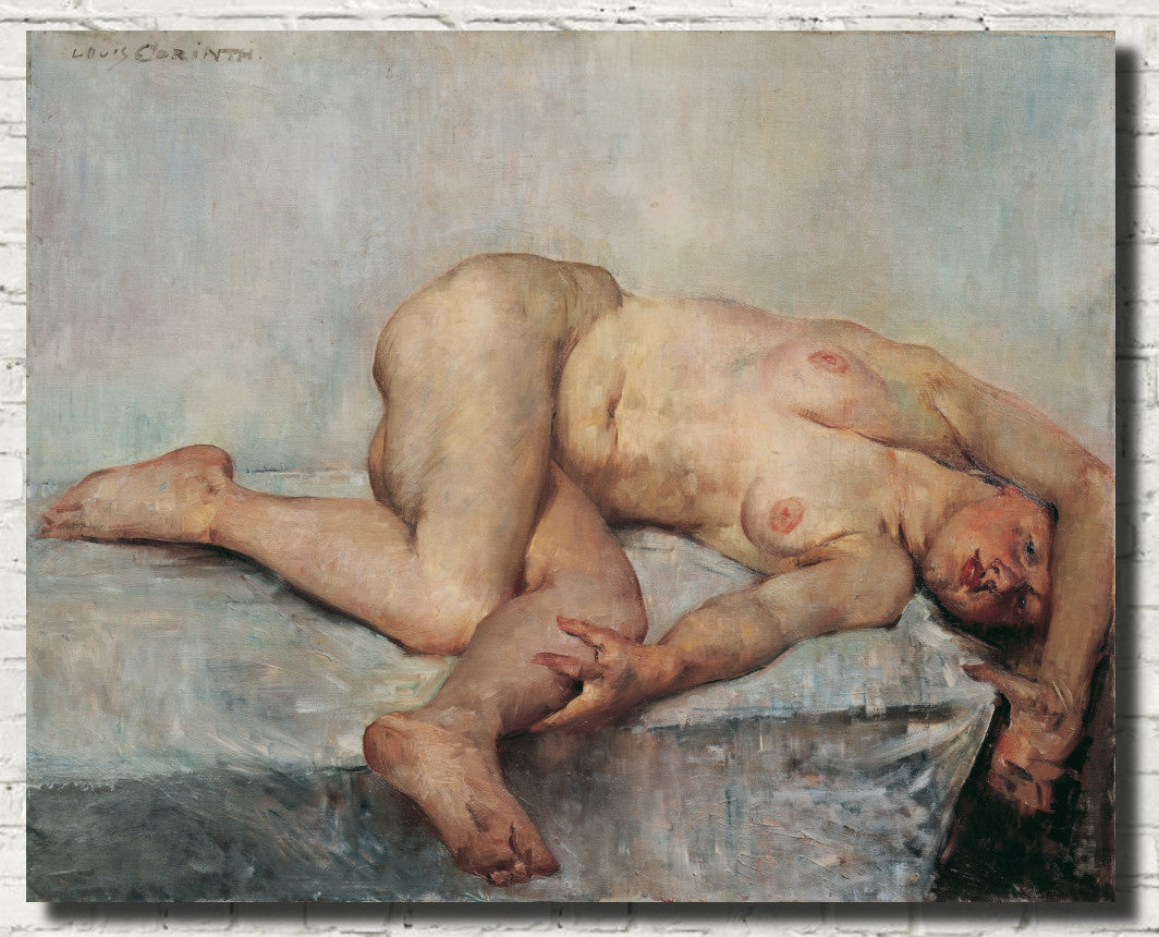 Reclining Female Nude, Lovis Corinth Fine Art Print