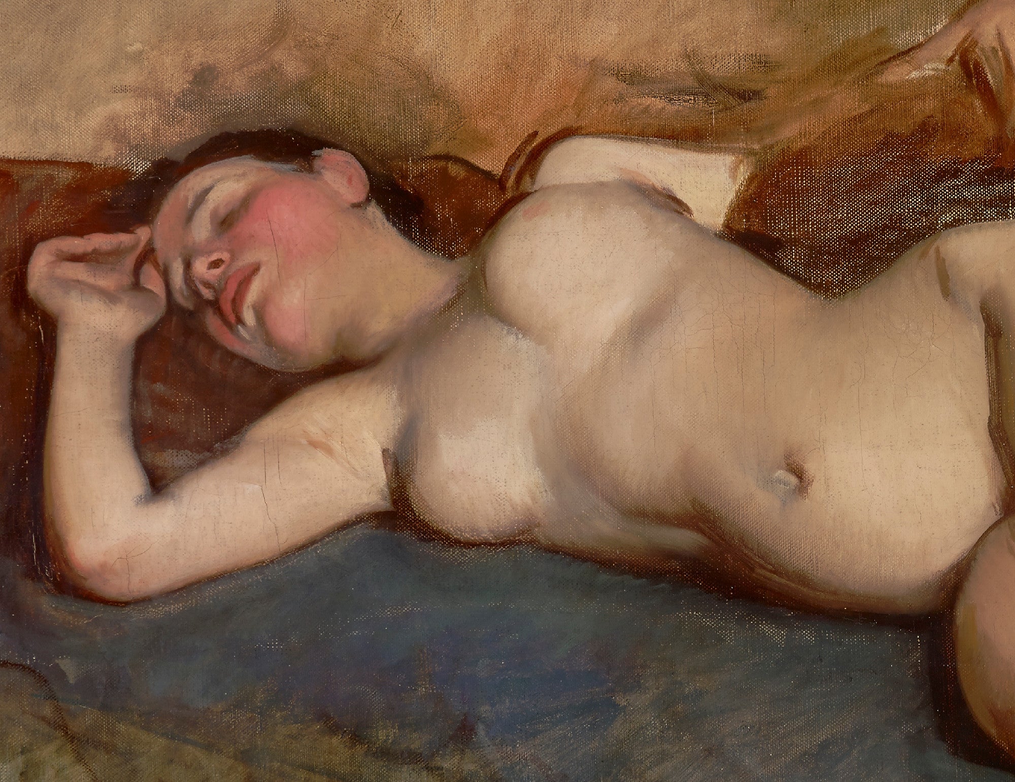 Reclining Nude, Frank Duveneck Fine Art Print