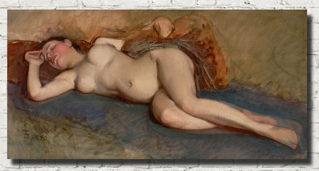 Reclining Nude, Frank Duveneck Fine Art Print