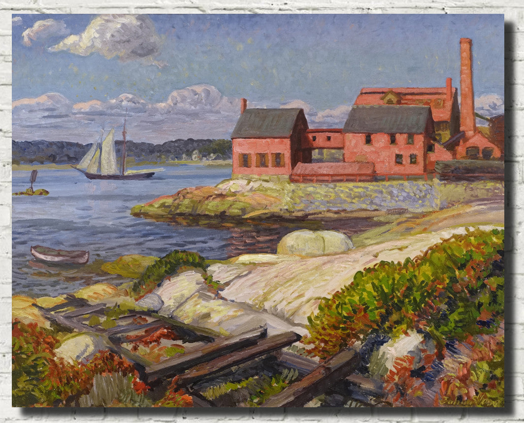 Red Warehouses at Gloucester, John Sloan Fine Art Print