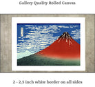 36 Views of Mount Fuji, Red Fuji, Southern Wind Clear Morning, Katsushika Hokusai, Japanese Print
