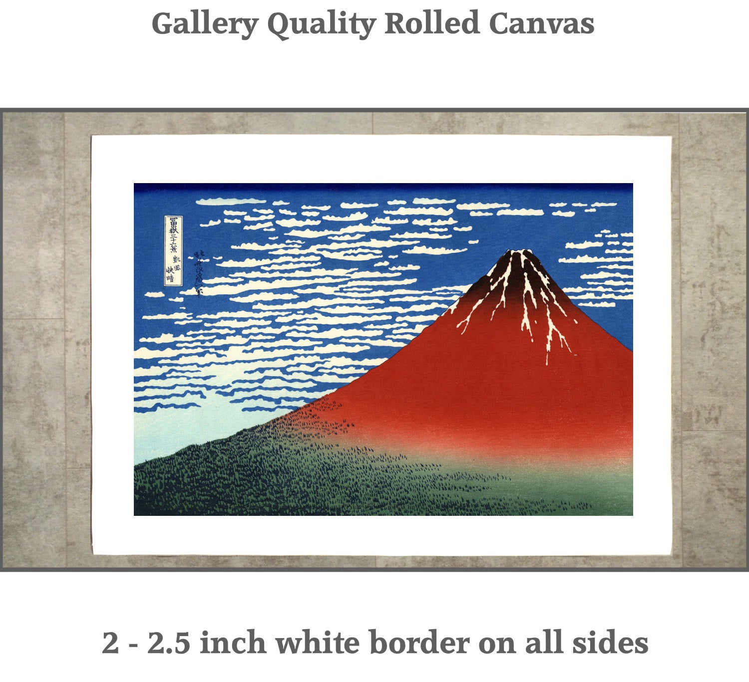 36 Views of Mount Fuji, Red Fuji, Southern Wind Clear Morning, Katsushika Hokusai, Japanese Print