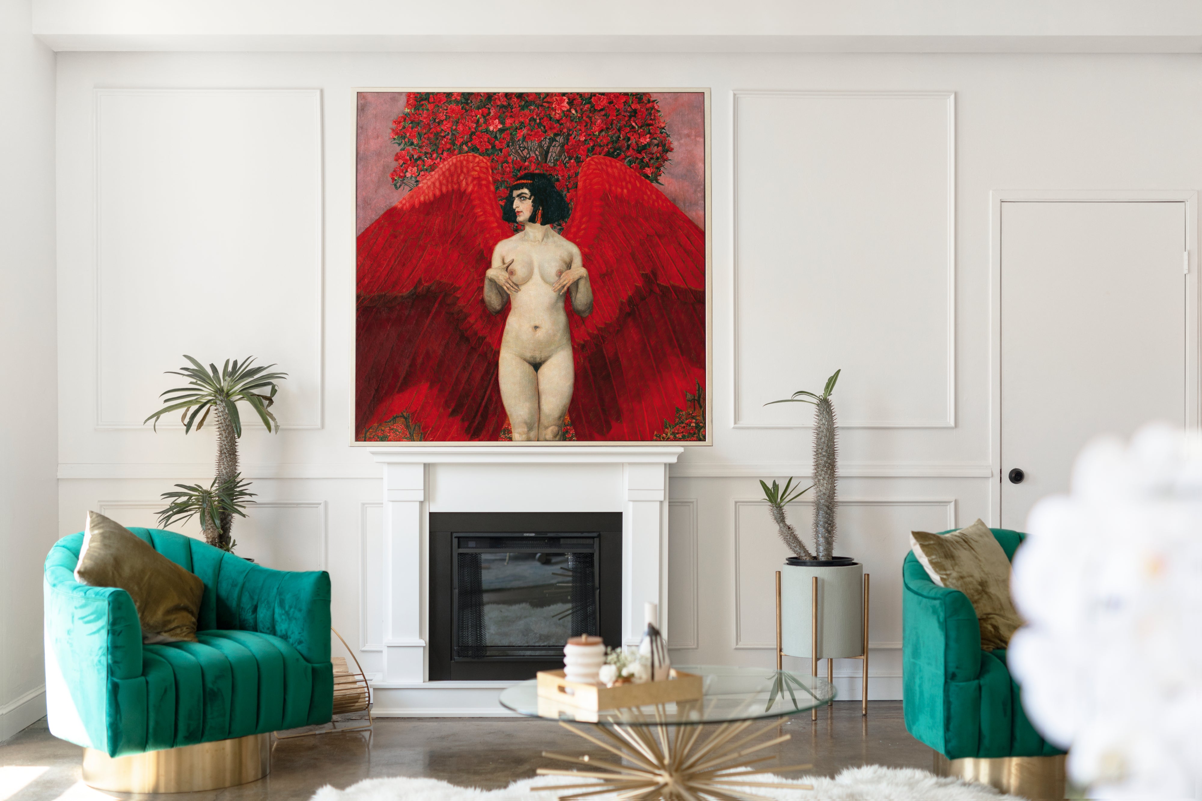 Red Angel, Karl Mediz Fine Art Print