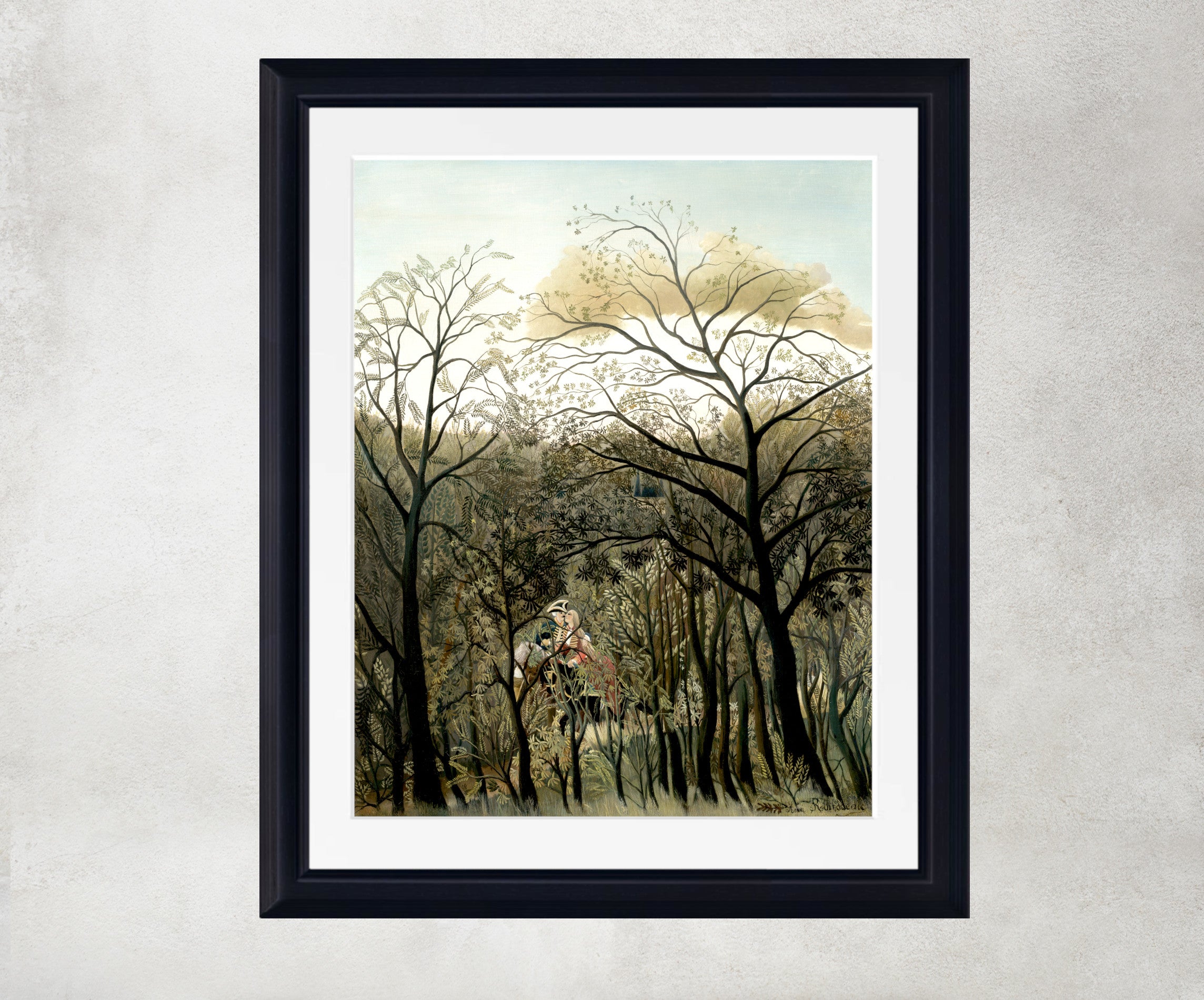 Rendez-Vous in the Forest, Henri Rousseau Framed Art Print