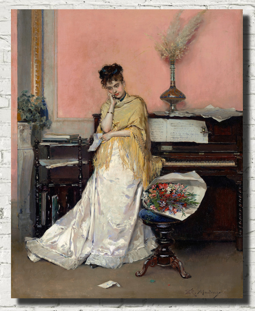 Reverie, The Letter, Raimundo de Madrazo y Garreta Fine Art Print