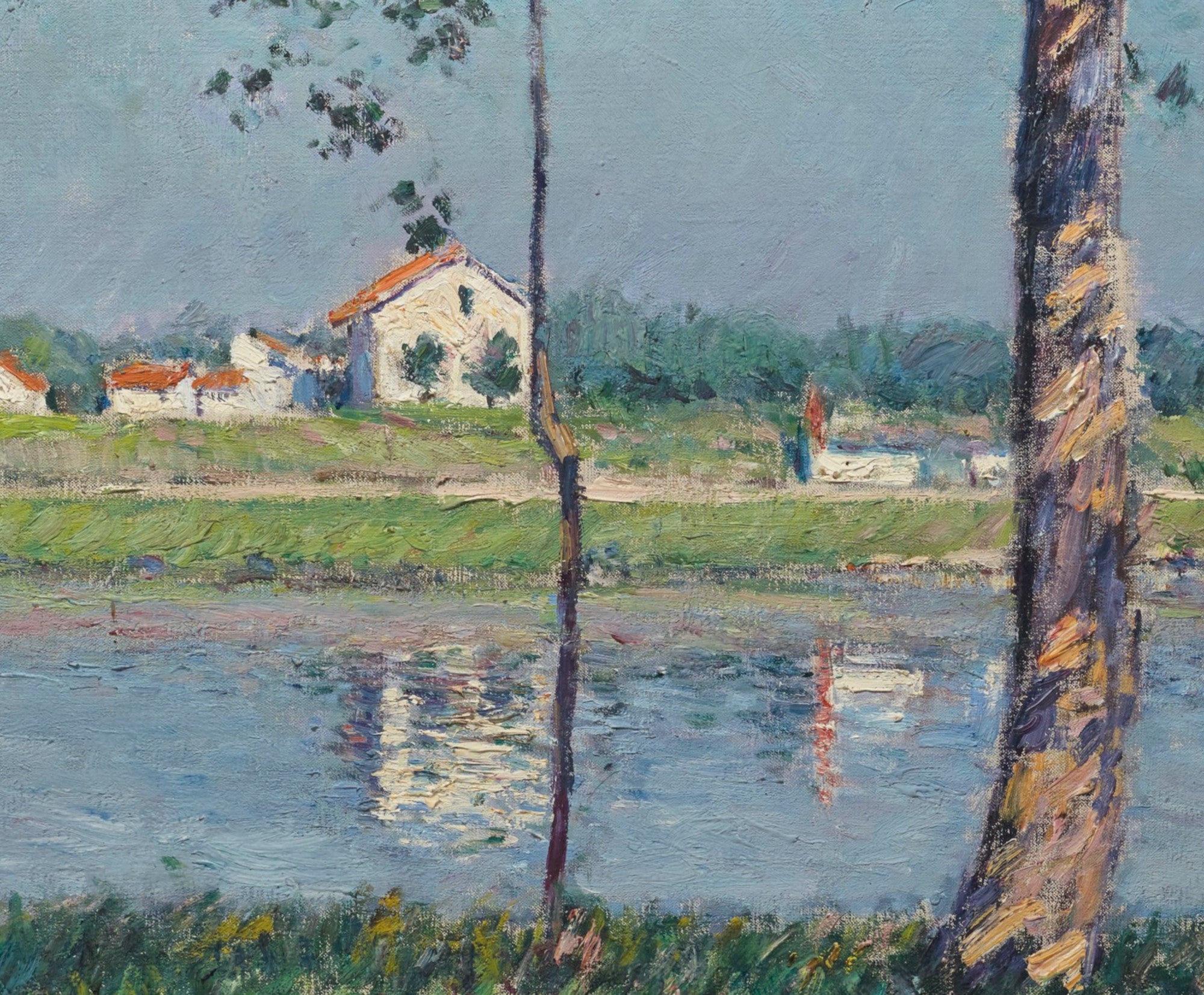 Gustave Caillebotte Fine Art Print : Bank of the Seine at Petit-Gennevilliers
