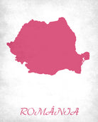 Romania Map Print Outline Wall Map