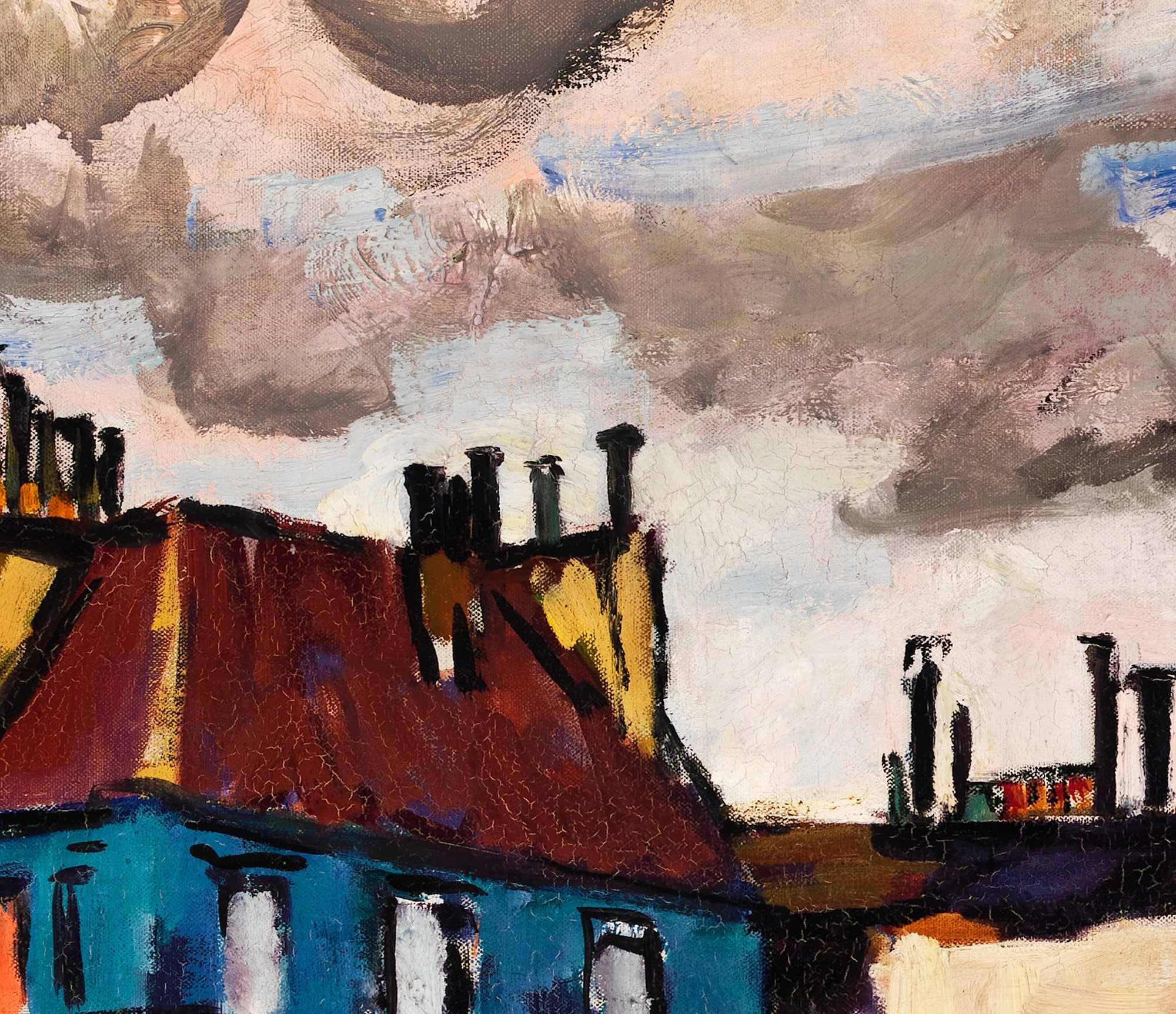 Henry Lyman Saÿen Fine Art Print : Rooftops and Clouds, Paris