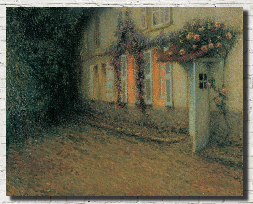 Henri Le Sidaner Fine Art Print, Roses and Wisterias on the House
