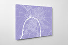 Rouen City Street Map Print Feature Wall Art Poster