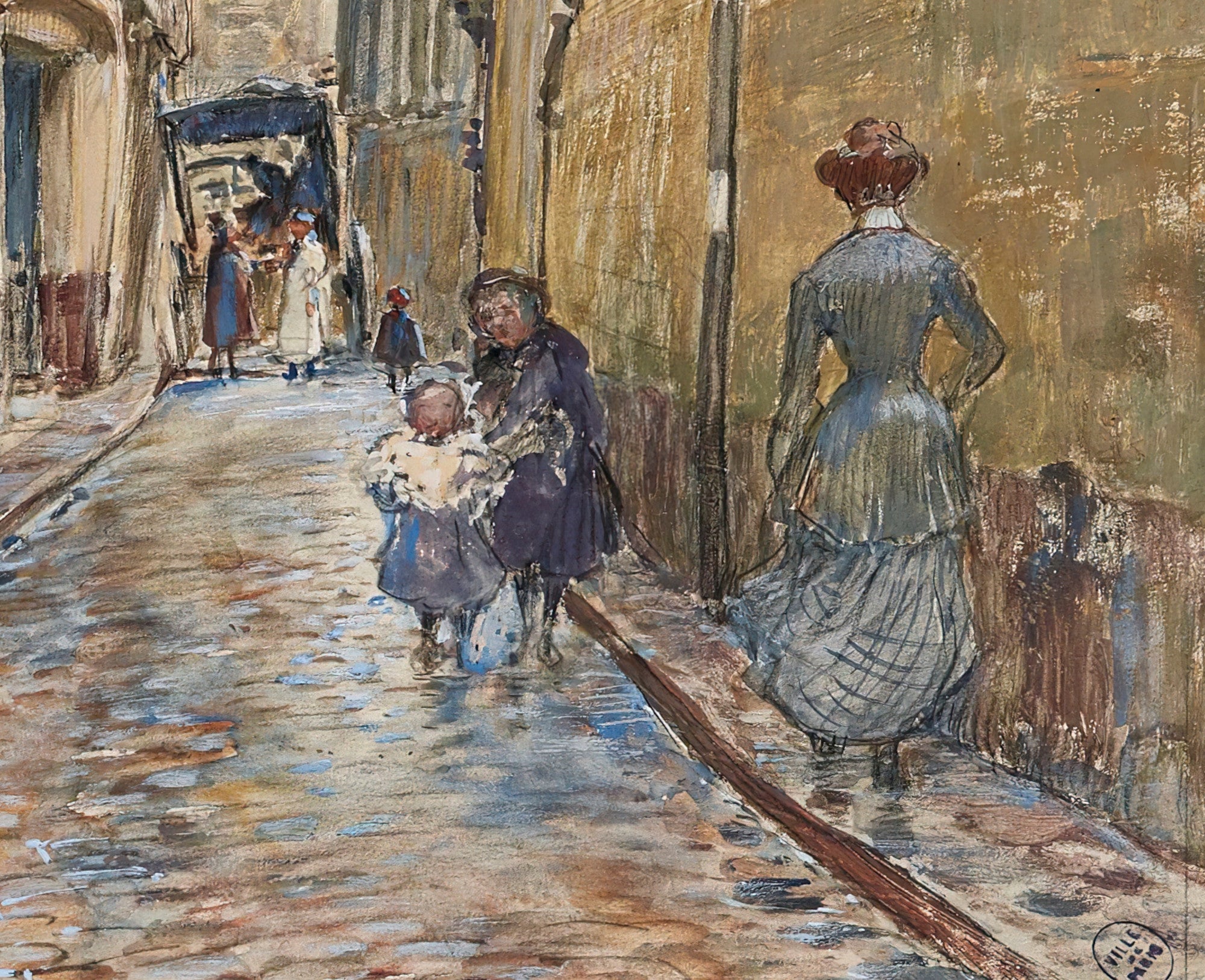 Frederic Anatole Houbron Fine Art Print, Rue Chanoinesse, in 1905. 4th arrondissement